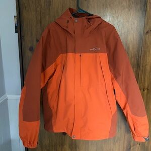 Eddie Bauer Men's Two-Tone Orange Ski Jacket